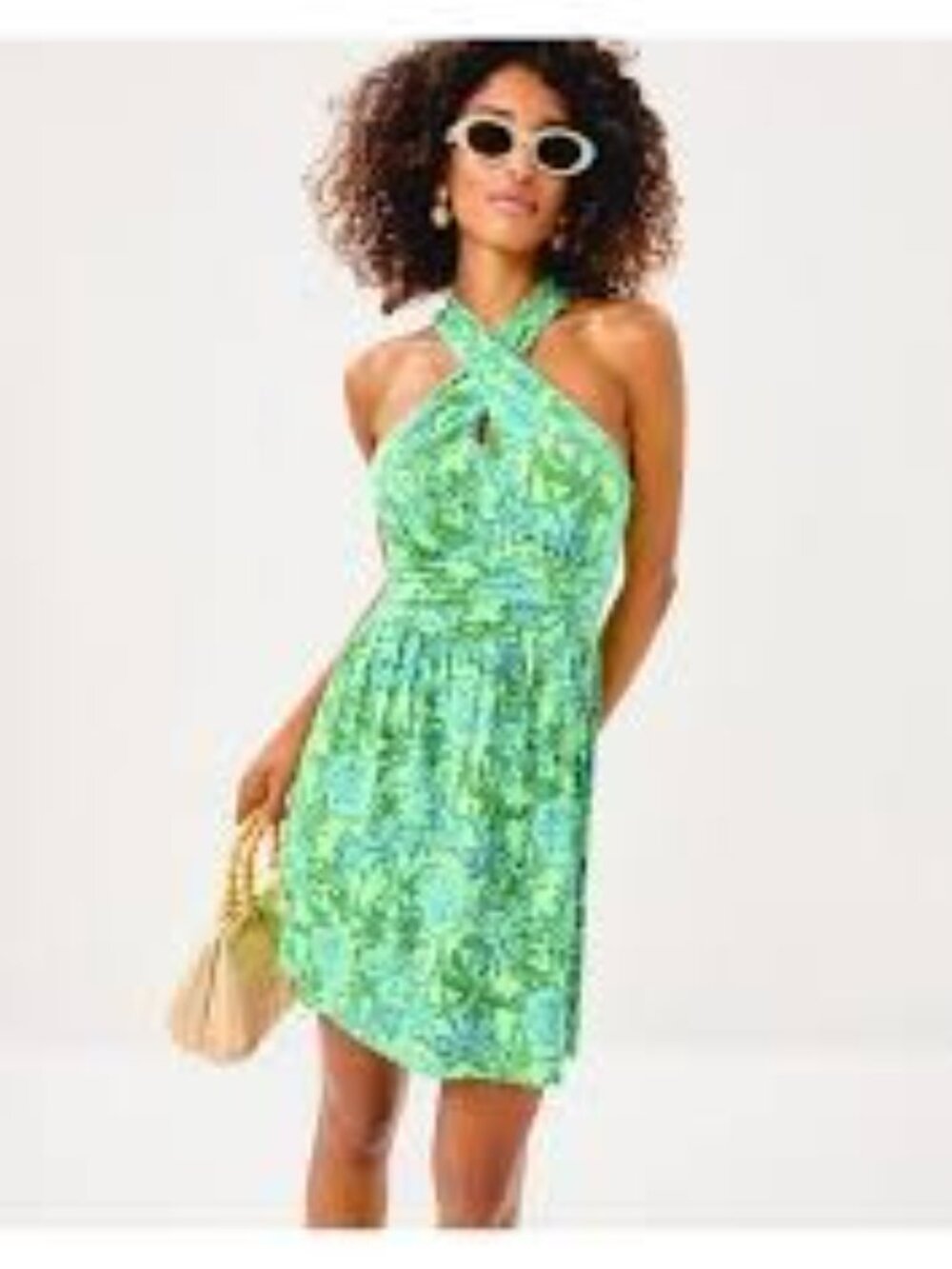 Lilly Pulitzer NWT Green Tropical Romper - Size L